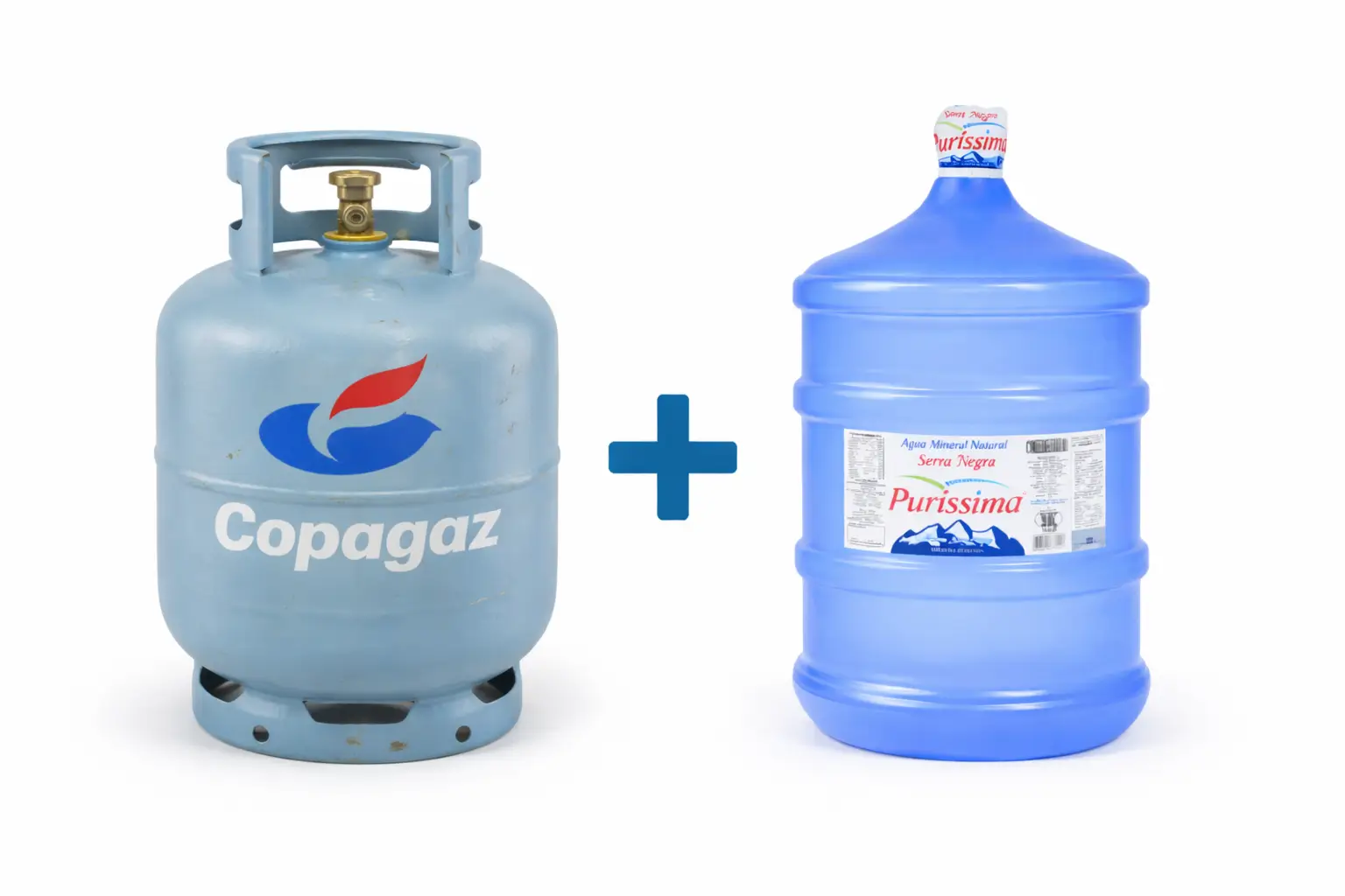 Botijão 13kg Copagaz + Água Puríssima 20L